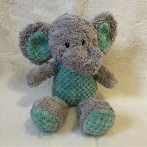Spark Create Imagine Elephant Plush Aqua Green Gray Crinkle Ears Rattle Walmart